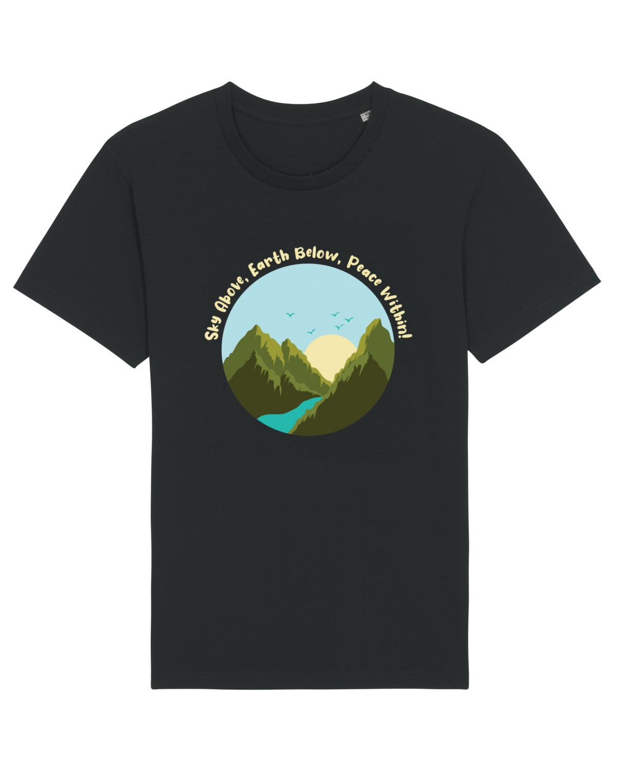 Tricou mânecă scurtă Unisex Rocker Black