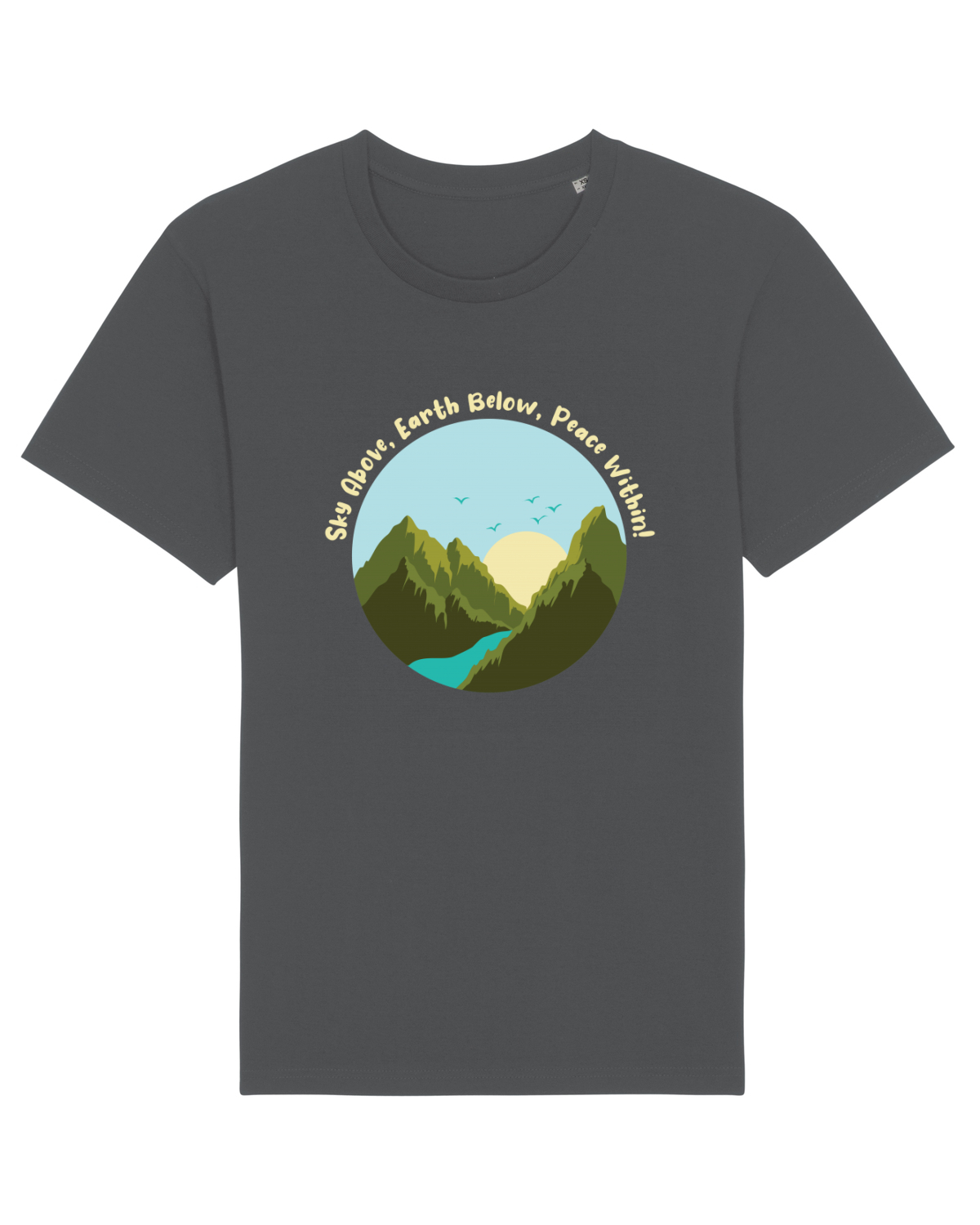 Tricou mânecă scurtă Unisex Rocker Anthracite