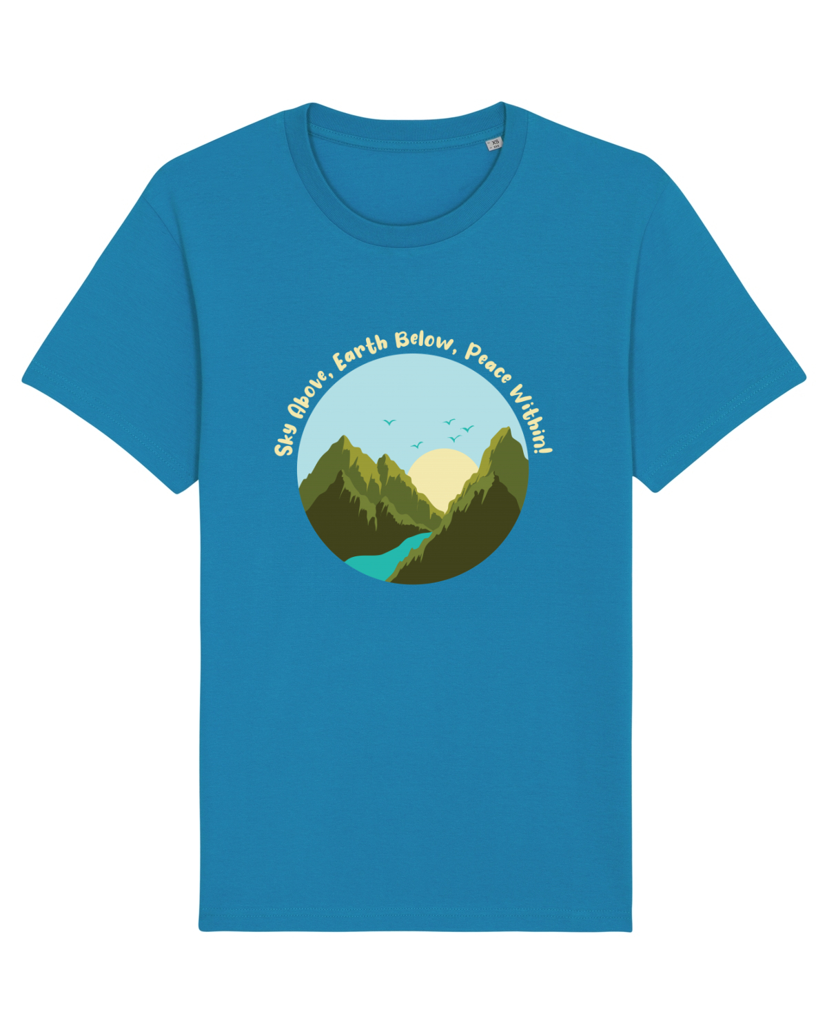 Tricou mânecă scurtă Unisex Rocker Azur