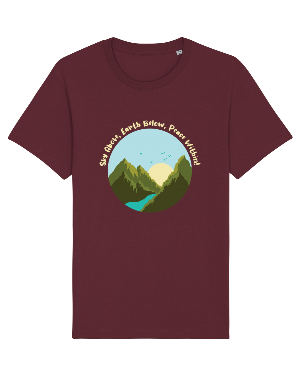 Tricou mânecă scurtă Unisex Rocker Burgundy