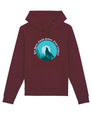 Sky Above, Earth Below, Peace Within! Burgundy