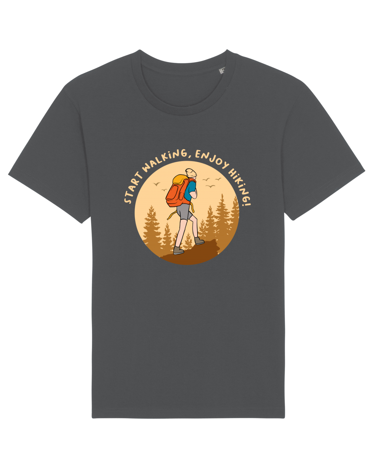 Tricou mânecă scurtă Unisex Rocker Anthracite