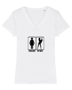 I love my wife Tricou mânecă scurtă guler V Damă Evoker