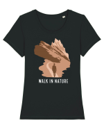 Walk in Nature Tricou mânecă scurtă guler larg fitted Damă Expresser