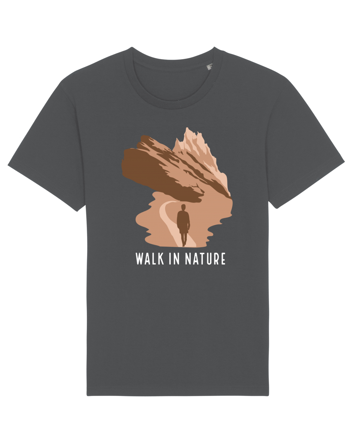 Tricou mânecă scurtă Unisex Rocker Anthracite