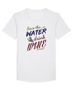 Drink Wine Tricou mânecă scurtă guler larg Bărbat Skater