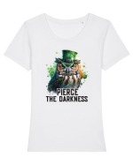 cu atitudine irlandeză - Pierce the darkness Tricou mânecă scurtă guler larg fitted Damă Expresser