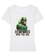cu atitudine irlandeză - Remember who you are Tricou mânecă scurtă guler larg fitted Damă Expresser