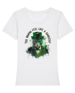cu atitudine irlandeză - You wanna feel like a gangsta Tricou mânecă scurtă guler larg fitted Damă Expresser