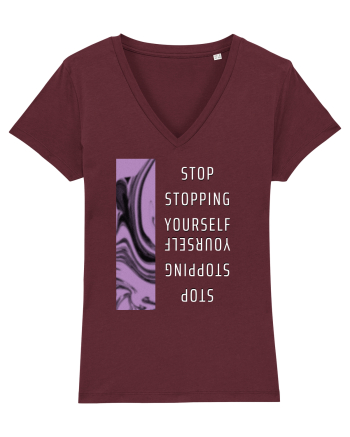 Stop Stopping Yourself Burgundy