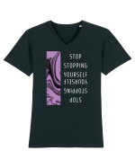 Stop Stopping Yourself Tricou mânecă scurtă guler V Bărbat Presenter