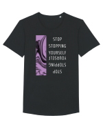 Stop Stopping Yourself Tricou mânecă scurtă guler larg Bărbat Skater