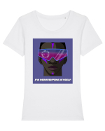 I m reinventing myself Tricou mânecă scurtă guler larg fitted Damă Expresser