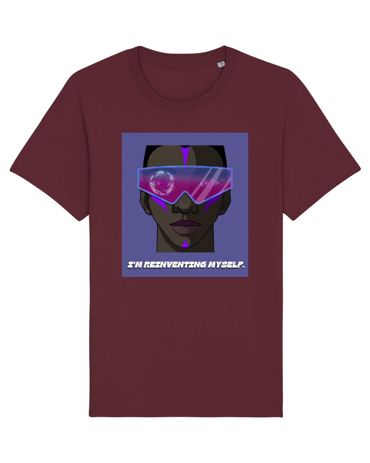 Tricou mânecă scurtă Unisex Rocker Burgundy