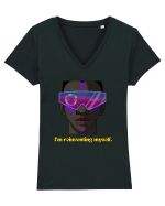 I m reinventing myself2 Tricou mânecă scurtă guler V Damă Evoker