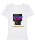 I m reinventing myself2 Tricou mânecă scurtă guler larg fitted Damă Expresser