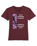 Stop Stopping Yourself2 Tricou mânecă scurtă guler V Bărbat Presenter