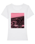 Just Give It A Go4 Tricou mânecă scurtă guler larg fitted Damă Expresser