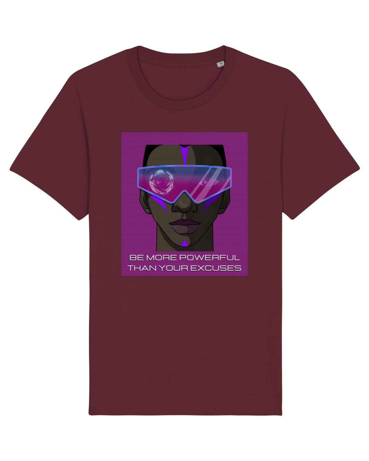 Tricou mânecă scurtă Unisex Rocker Burgundy