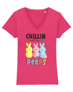 Chillin With My Peeps Tricou mânecă scurtă guler V Damă Evoker
