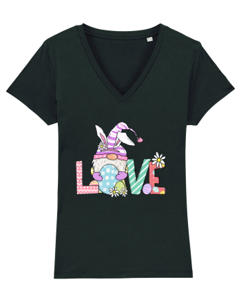 Easter Gnome Love Black