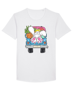 Funny Easter Truck Tricou mânecă scurtă guler larg Bărbat Skater