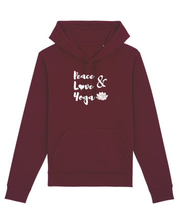 Peace Love Yoga Burgundy