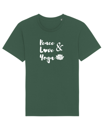 Peace Love Yoga Bottle Green
