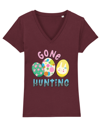 Gone Hunting Easter Eggs Burgundy