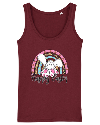 Happy Easter Rainbow Burgundy