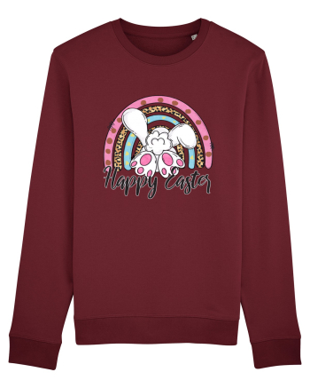 Happy Easter Rainbow Burgundy