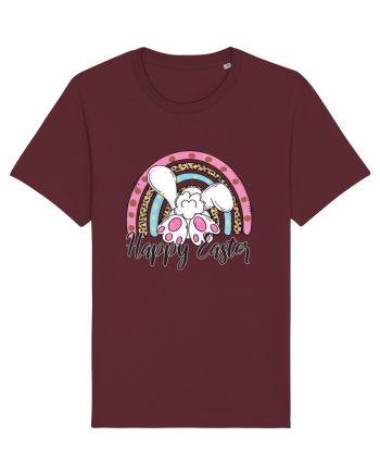 Happy Easter Rainbow Burgundy