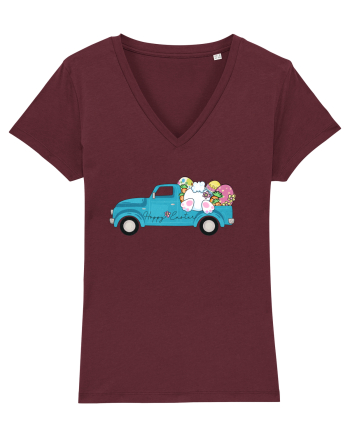 Happy Easter Truck Burgundy
