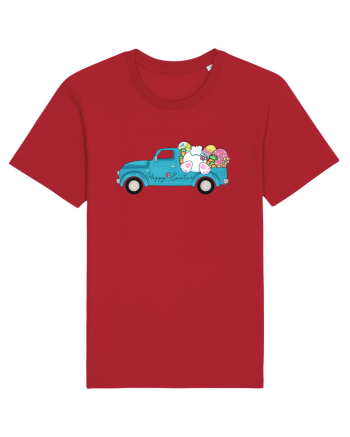 Happy Easter Truck Red