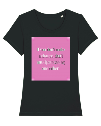 I f you don t make a change, don t anticipate seeing one either Black