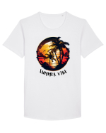 SUMMER VIBE - V3 Tricou mânecă scurtă guler larg Bărbat Skater