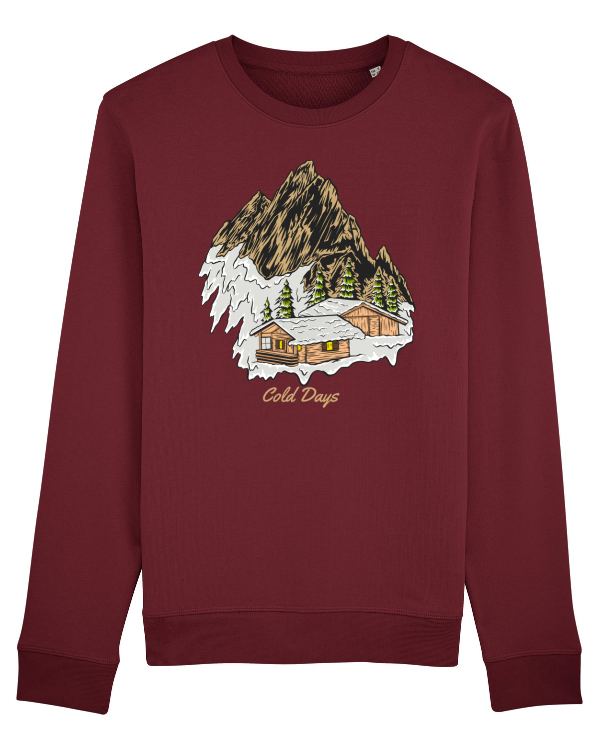 Bluză mânecă lungă Unisex Rise Burgundy