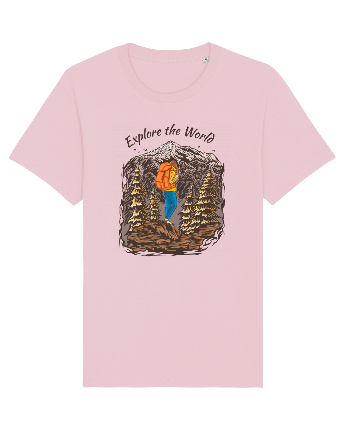Tricou mânecă scurtă Unisex Rocker Cotton Pink