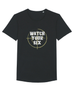 Watch your 6 Tricou mânecă scurtă guler larg Bărbat Skater