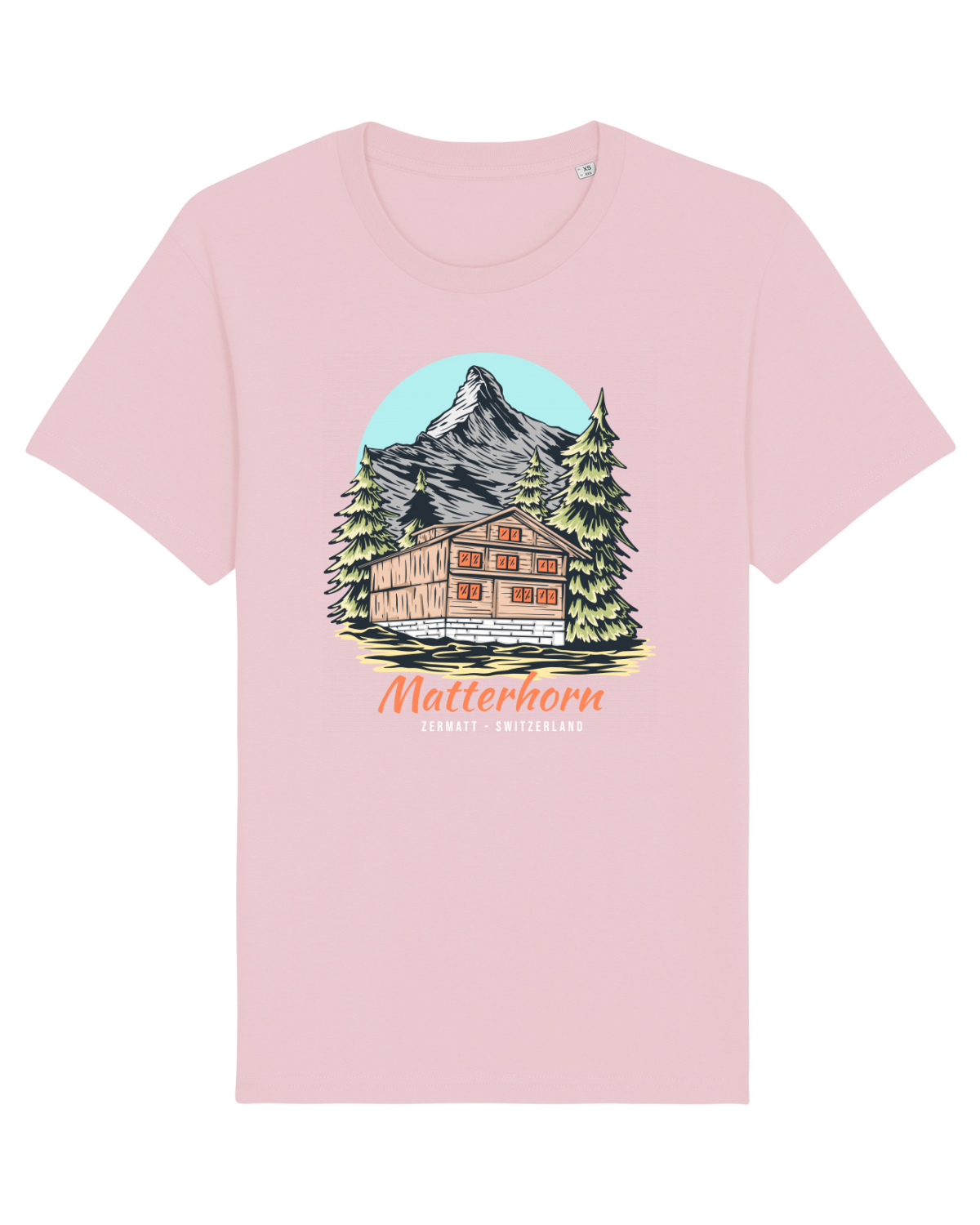 Tricou mânecă scurtă Unisex Rocker Cotton Pink