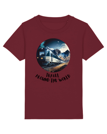 TRAVEL AROUND THE WORLD - V2 Burgundy