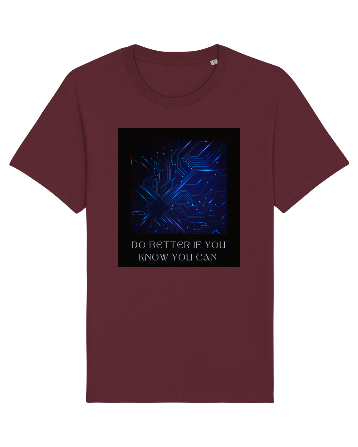 Tricou mânecă scurtă Unisex Rocker Burgundy