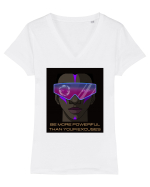 be more powerful than your excuses7 Tricou mânecă scurtă guler V Damă Evoker