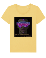 be more powerful than your excuses7 Tricou mânecă scurtă guler larg fitted Damă Expresser