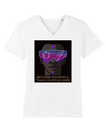 be more powerful than your excuses7 Tricou mânecă scurtă guler V Bărbat Presenter