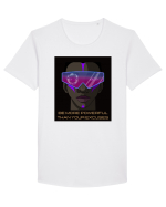 be more powerful than your excuses7 Tricou mânecă scurtă guler larg Bărbat Skater