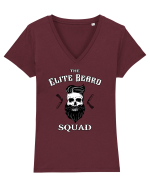 Elite beard squad Tricou mânecă scurtă guler V Damă Evoker