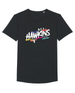 Strangerthings Tricou mânecă scurtă guler larg Bărbat Skater