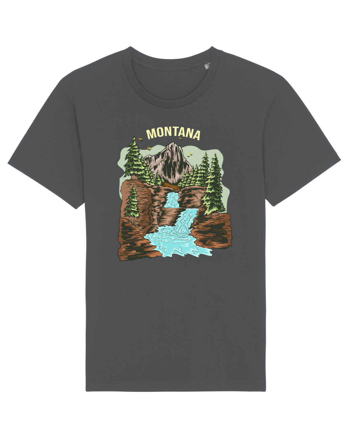 Tricou mânecă scurtă Unisex Rocker Anthracite