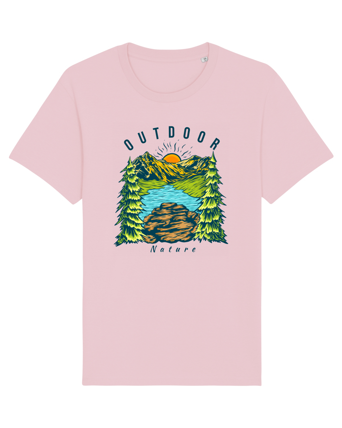 Tricou mânecă scurtă Unisex Rocker Cotton Pink